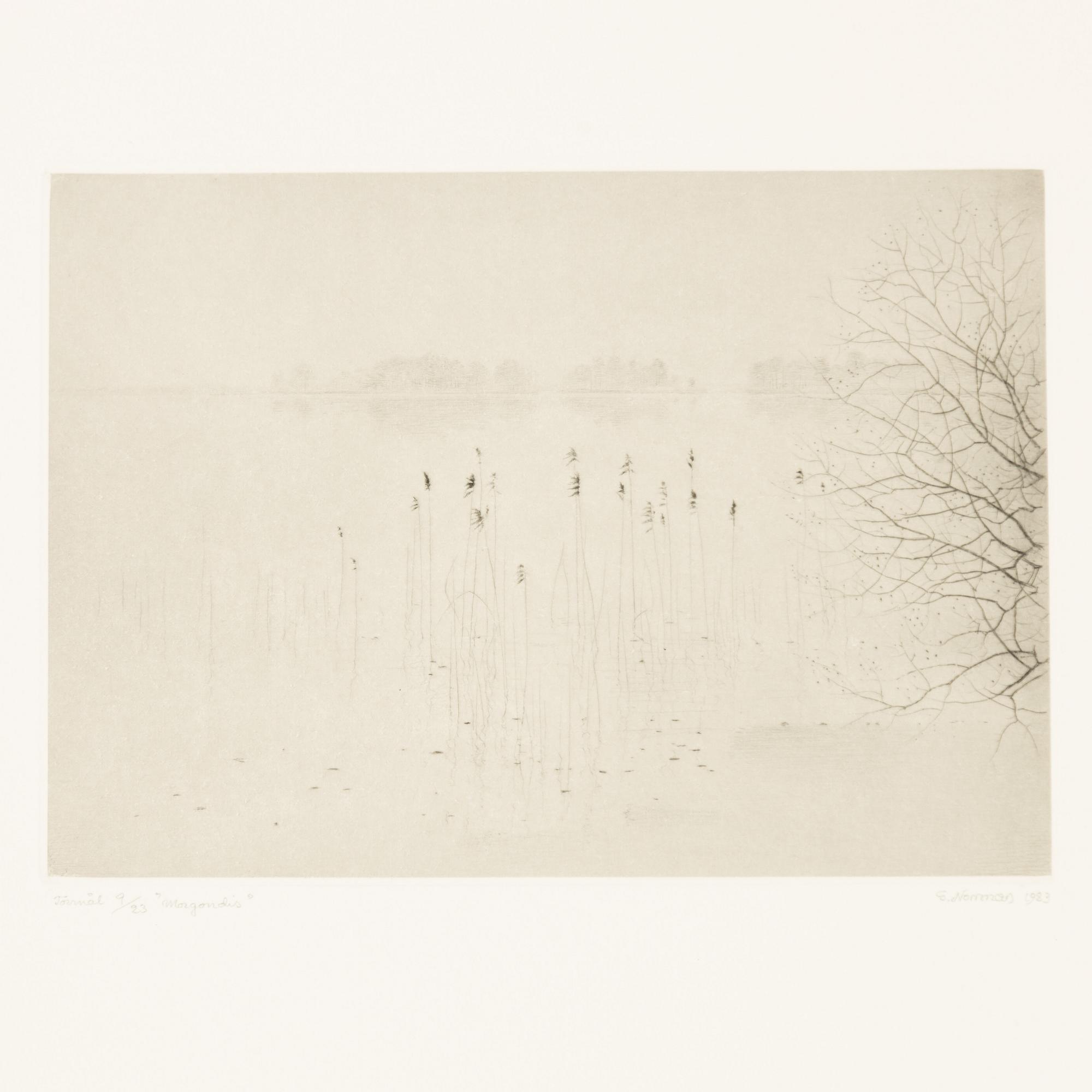Gunnar Norrman, Drypoint engravings, 9, signed and numbered.