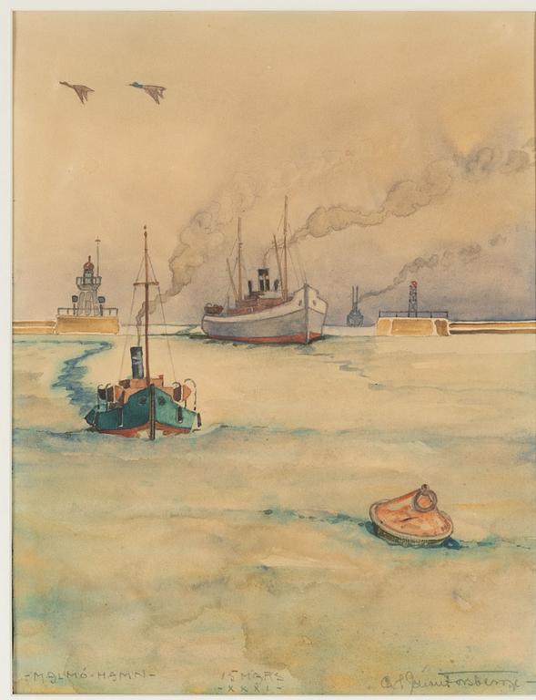 Carl Johan Forsberg, "Malmö hamn".
