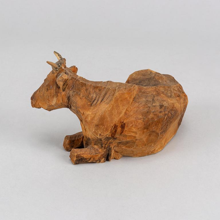 Axel Petersson Döderhultarn, sculpture, wood, stamped signature.