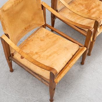 Kaare Klint, fåtöljer, ett par, "Safari Chair", Rud. Rasmussen, Danmark.