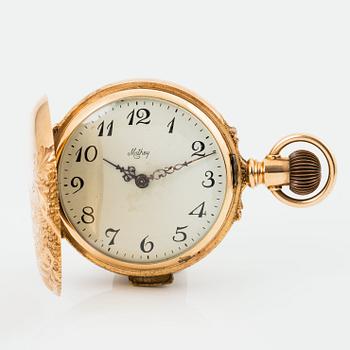 251. Pocket watch, gold, repeating automaton, ca 1900.