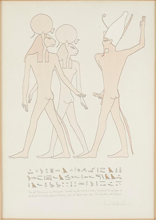 Oscar Reutersvärd, Egyptian erotic motif.