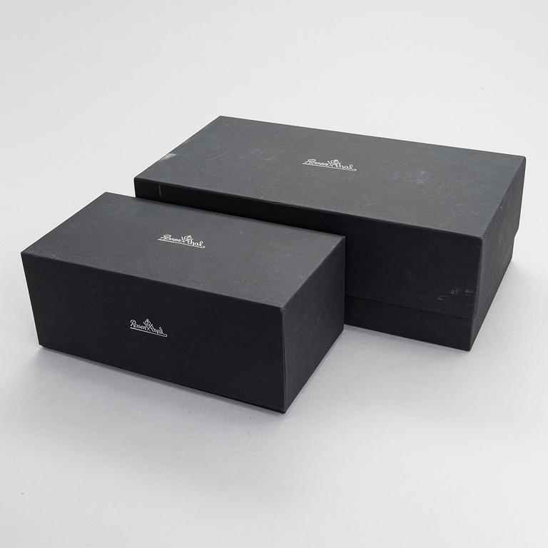 Two platinum dipped 'Vibrations' porcelain vases, Rosenthal Studio-Line.