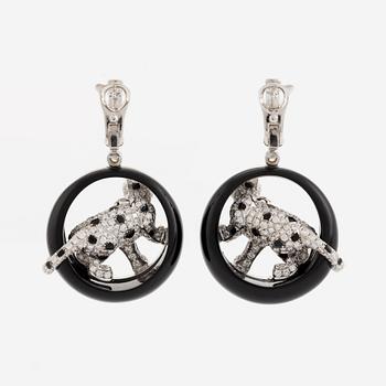 A pair of Cartier Panthère earrings.