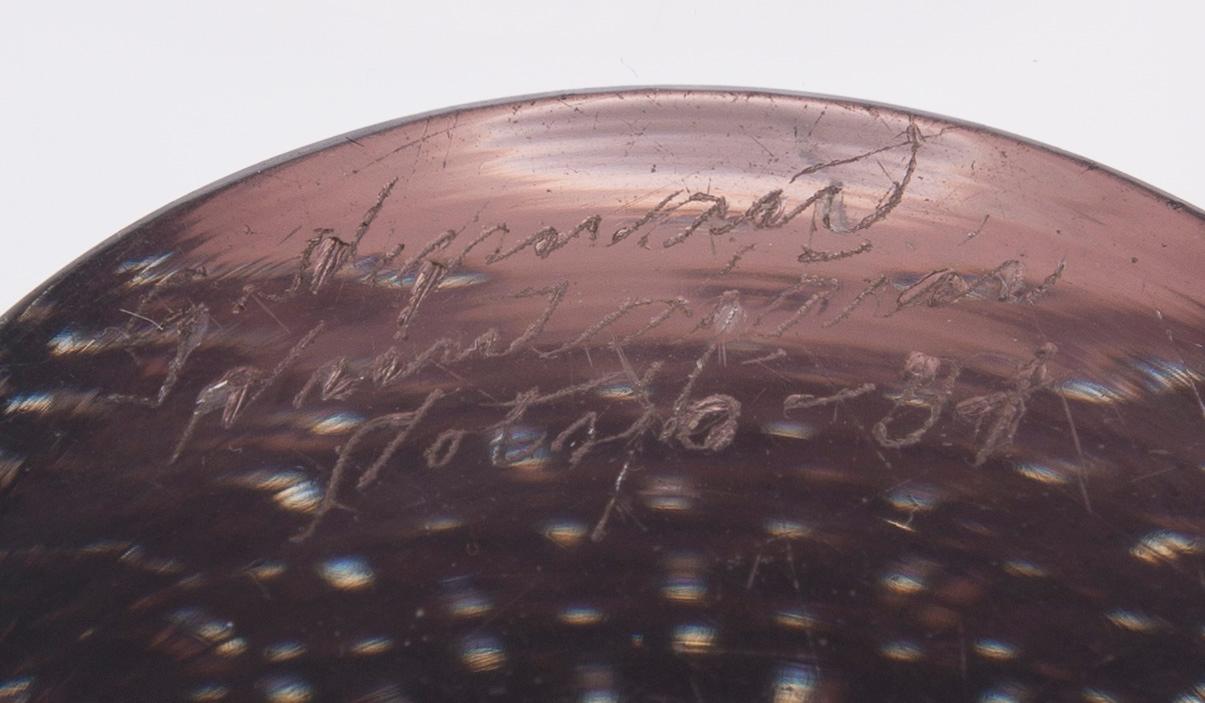 GUNNEL NYMAN, VAS, glas, signerad G. Nyman Nuutajärvi Nötsjö.