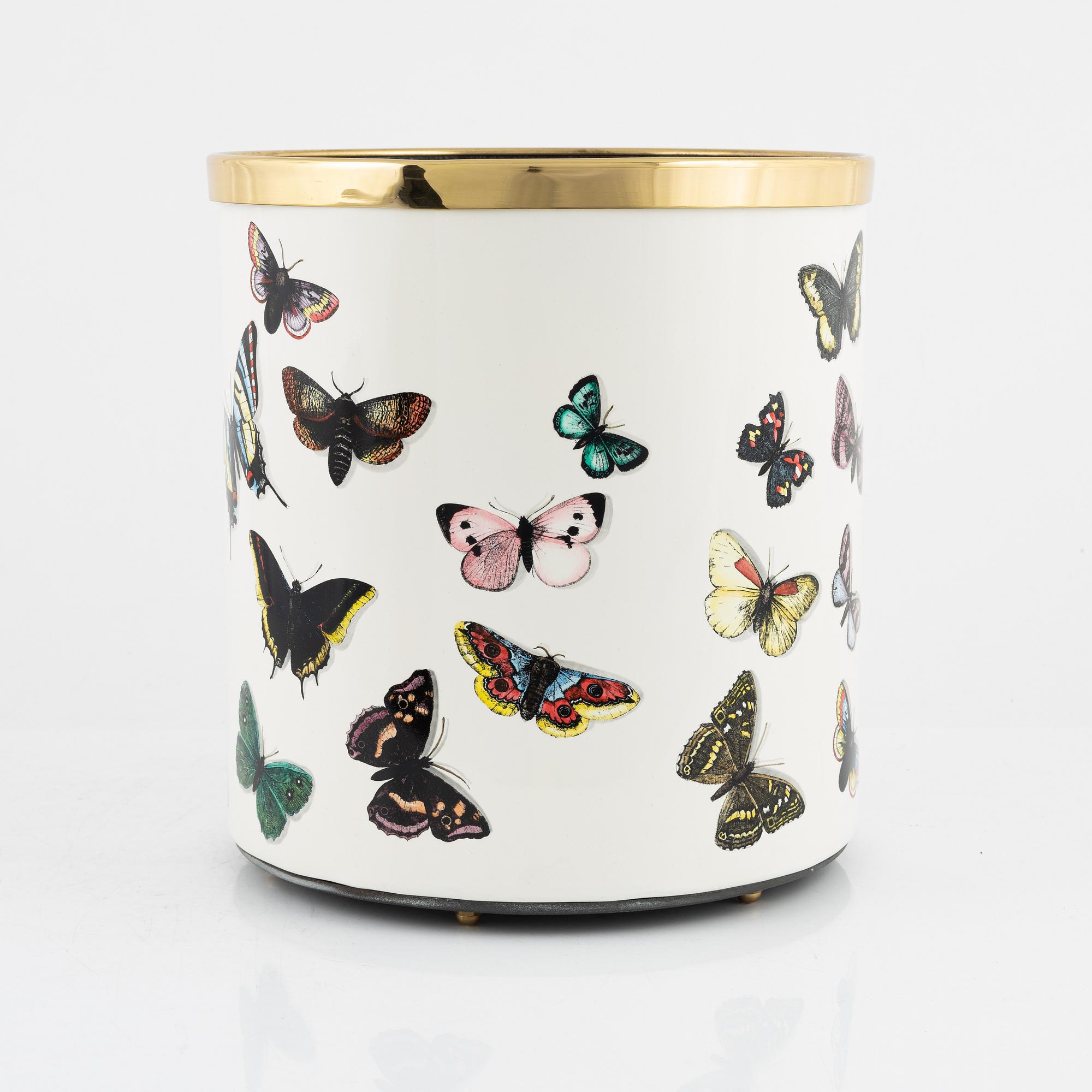 Piero Fornasetti, a 'Farfalle' wastebasket, 21st Century.