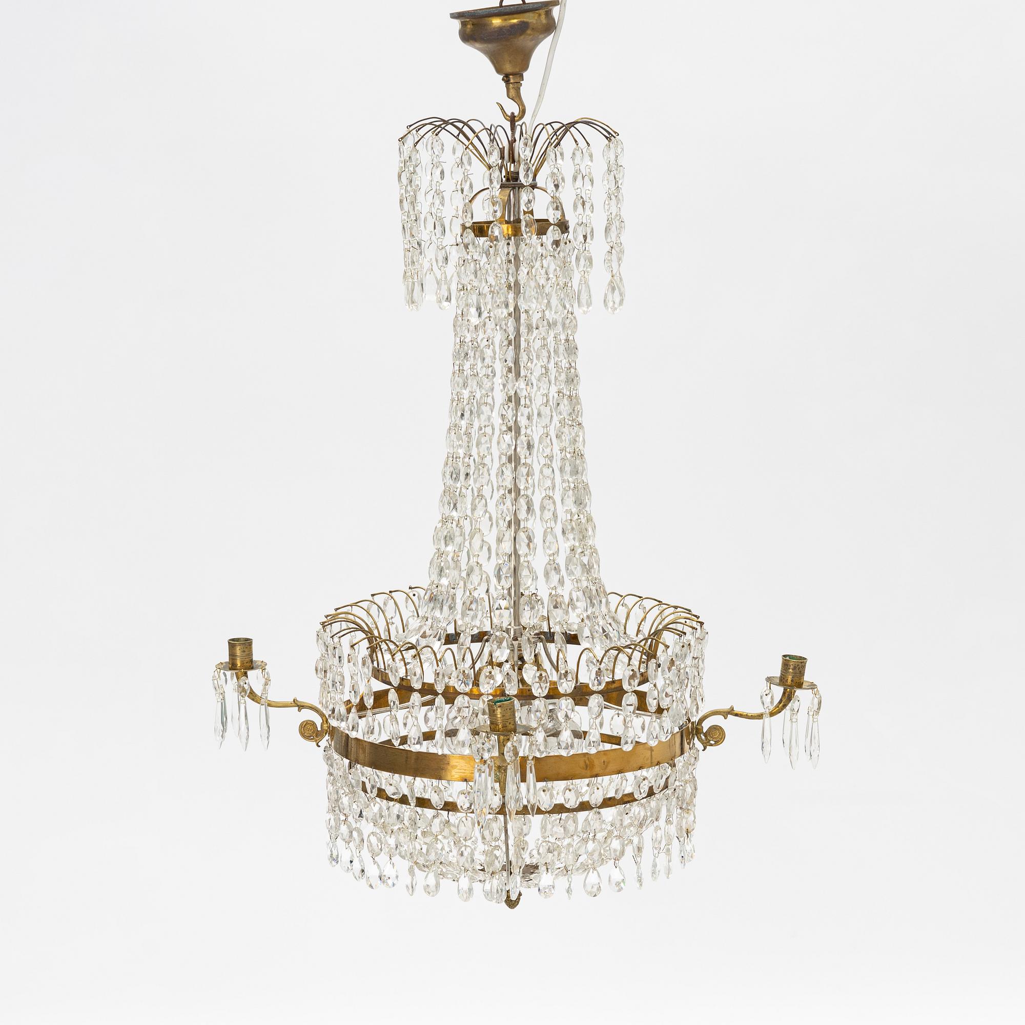 Ljuskrona, empirestil, tidigt 1900-tal.