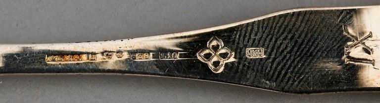 SKEDAR, 7 st, silver, Sverige 1900-tal. Tot vikt ca 130 gram.