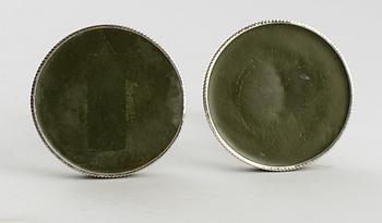 LJUSSTAKAR, 1 par, silver, Tesi, Göteborg 1978.