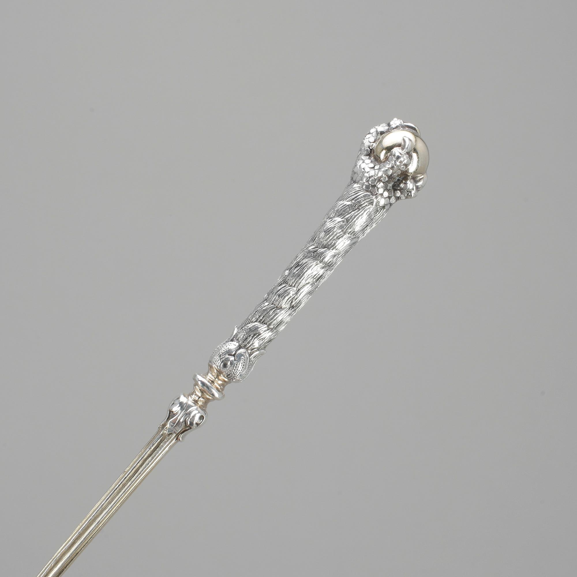 BRÄNNVINSSKED, silver, Stockholm, 1893, vikt ca 40 g.