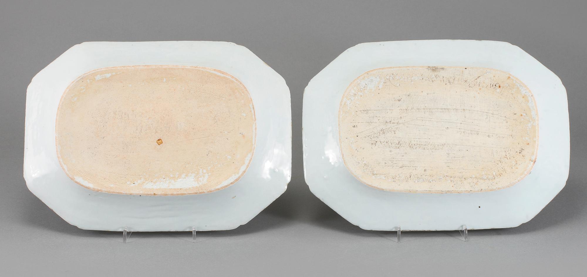 STEKFAT, ett par, porslin, Kina, Qianlong, 1736-1795.