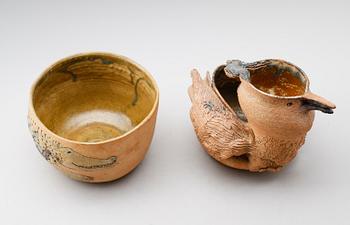 SKÅLAR, 2 st, keramik, Amie Stålkrantz, 1900-talets andra hälft.