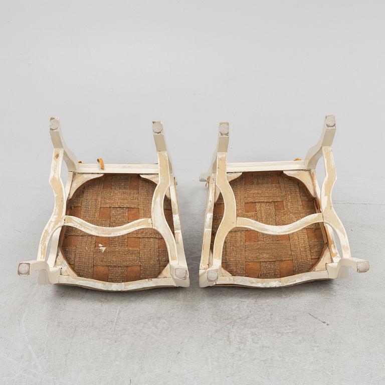A Pair of Rococo Chairs, 18th Century, probably West Sweden.