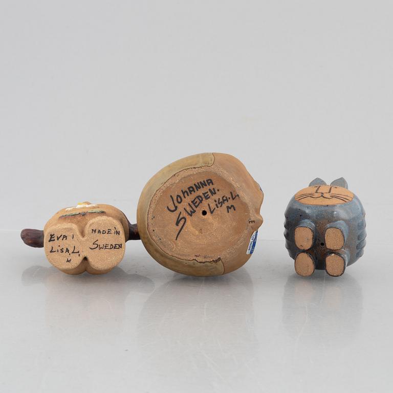 Lisa Larson, three figurines, Gustavsberg.