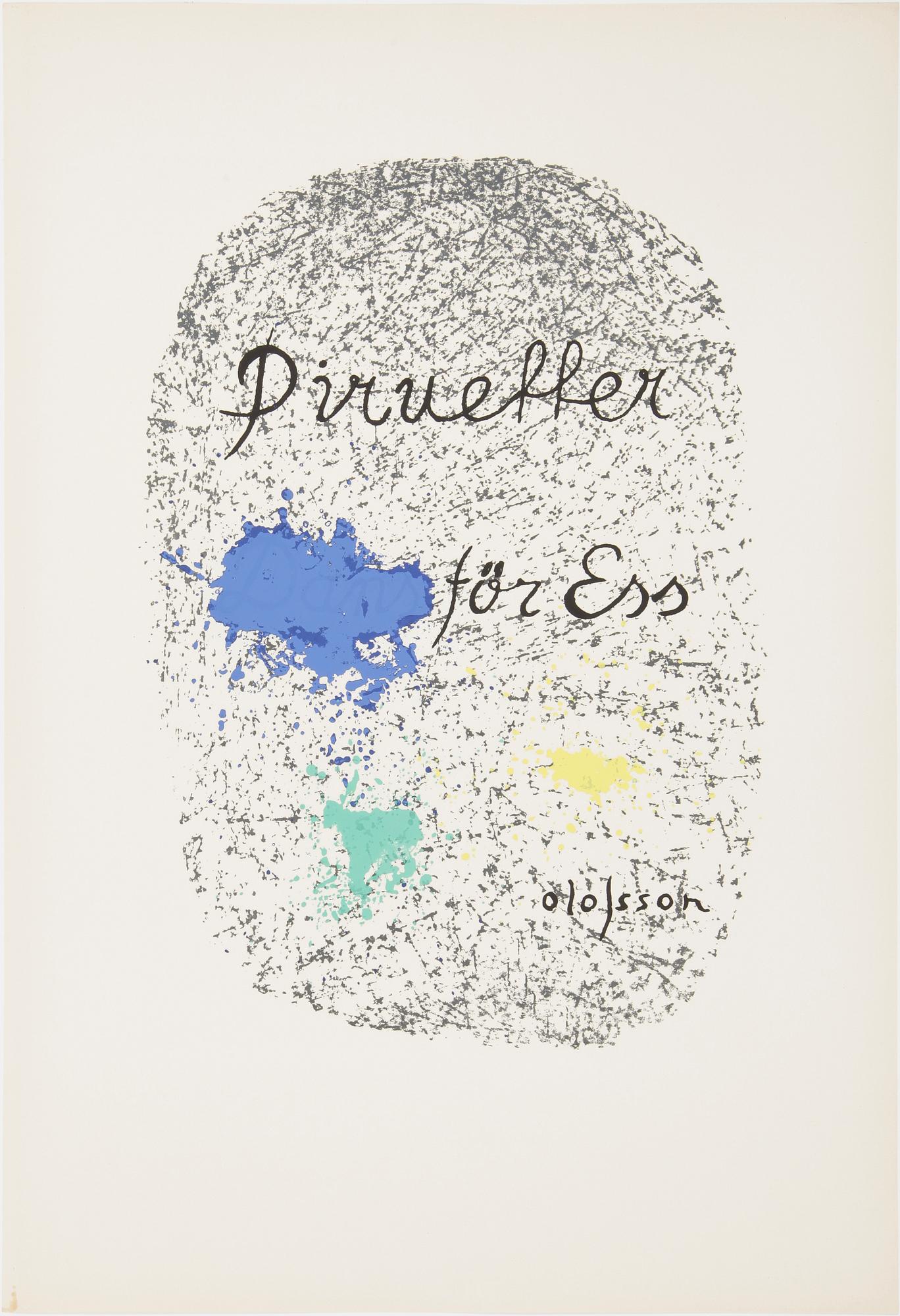 PIERRE OLOFSSON, mapp med 4 färglitografier, "Piruetter för Ess", 22/40.