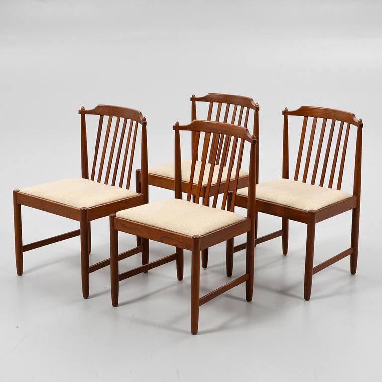 Karl Erik Ekselius, Chairs, 4 pcs, JOC Möbler, Vetlanda 1960s/70s.