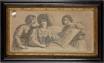 Giovanni Francesco Barbieri kallad Il Guercino · GIOVANNI FRANCESCO BARBIERI KALLAD IL GUERCINO, efter, gravyr. Trol 1800-tal