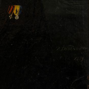 CARL AUGUST THOLANDER, olja på pannå, sign o dat- 1859.