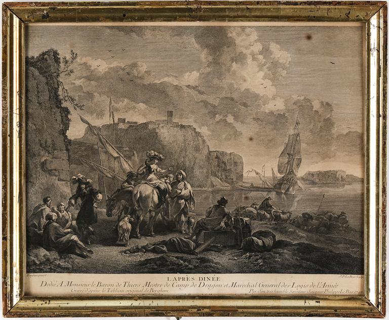 GRAVYRER, ett par, 1700-tal/1800-tal.