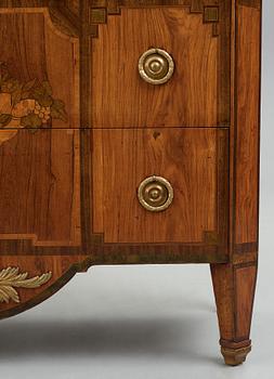 A Gustavian commode by G Foltiern (master in Stockholm 1771-1804), late 18th century.