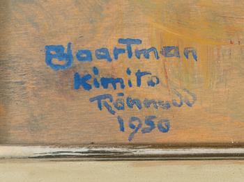 Axel Haartman, oil on board, signed and dated Kimito Rönnudd 1950.