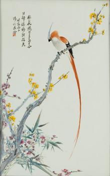 A Chinese painting on porcelain, 20th Century.