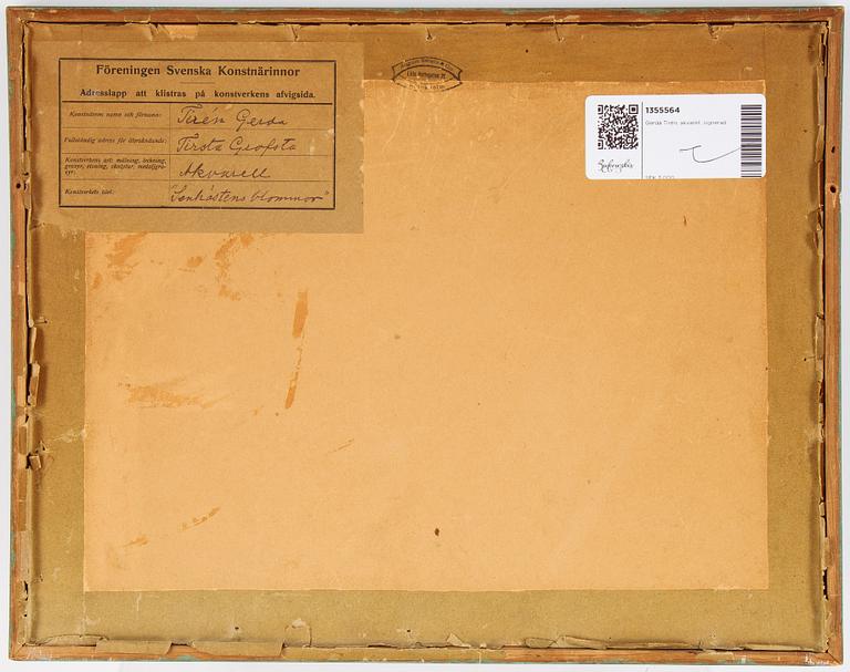 Gerda Tirén, watercolour, signed.