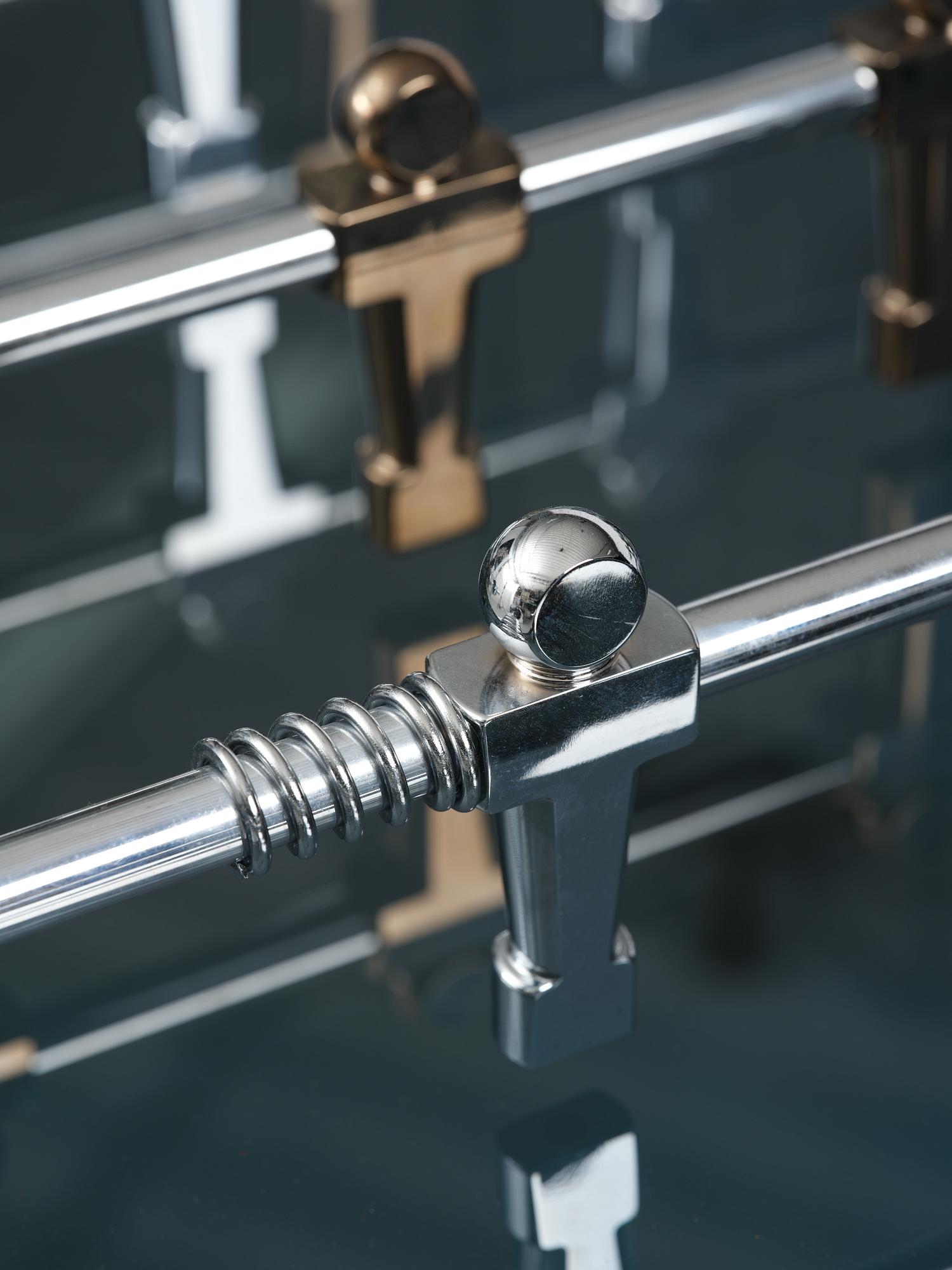 Adriano Design, foosball table, "Cristallino Classic", Teckell, Italy.