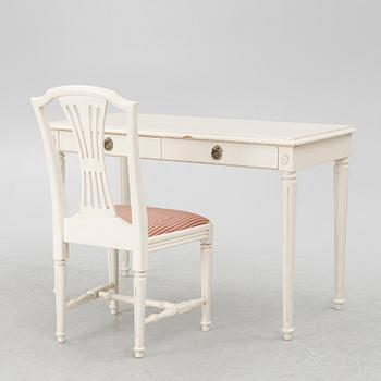 Desk with chair, "Signum Gustavus", late 20th century.