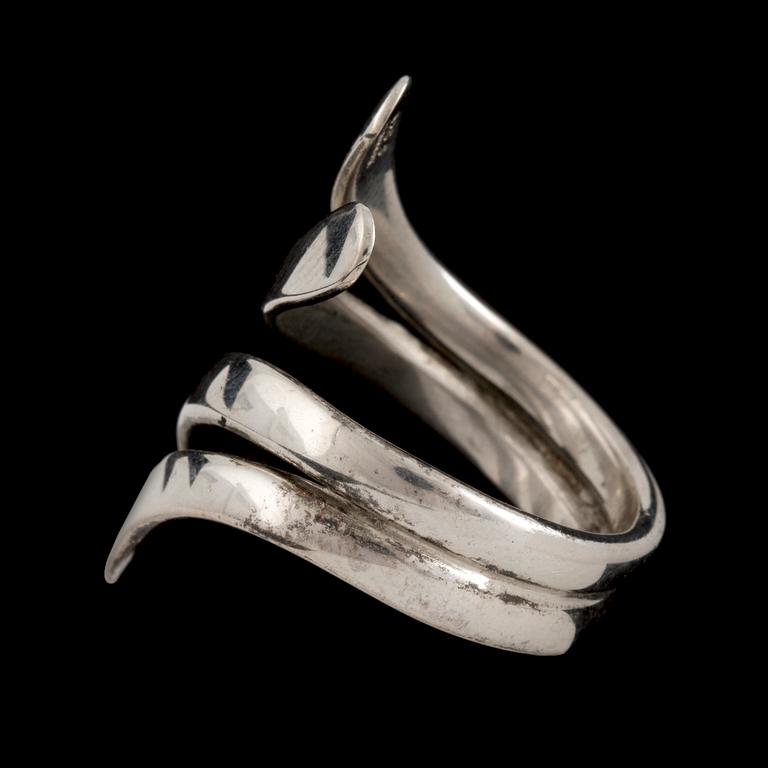A sterling silver ring by Georg Jensen, after 1945.