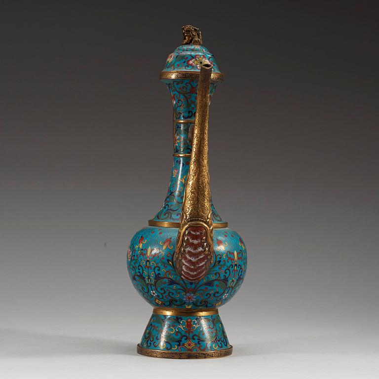 KANNA, cloisonné. Qing dynastin, sekelskifte 1900.