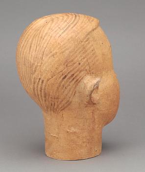 FIGUR, sannolikt huvud från skyltdocka, 1900-talets första hälft.