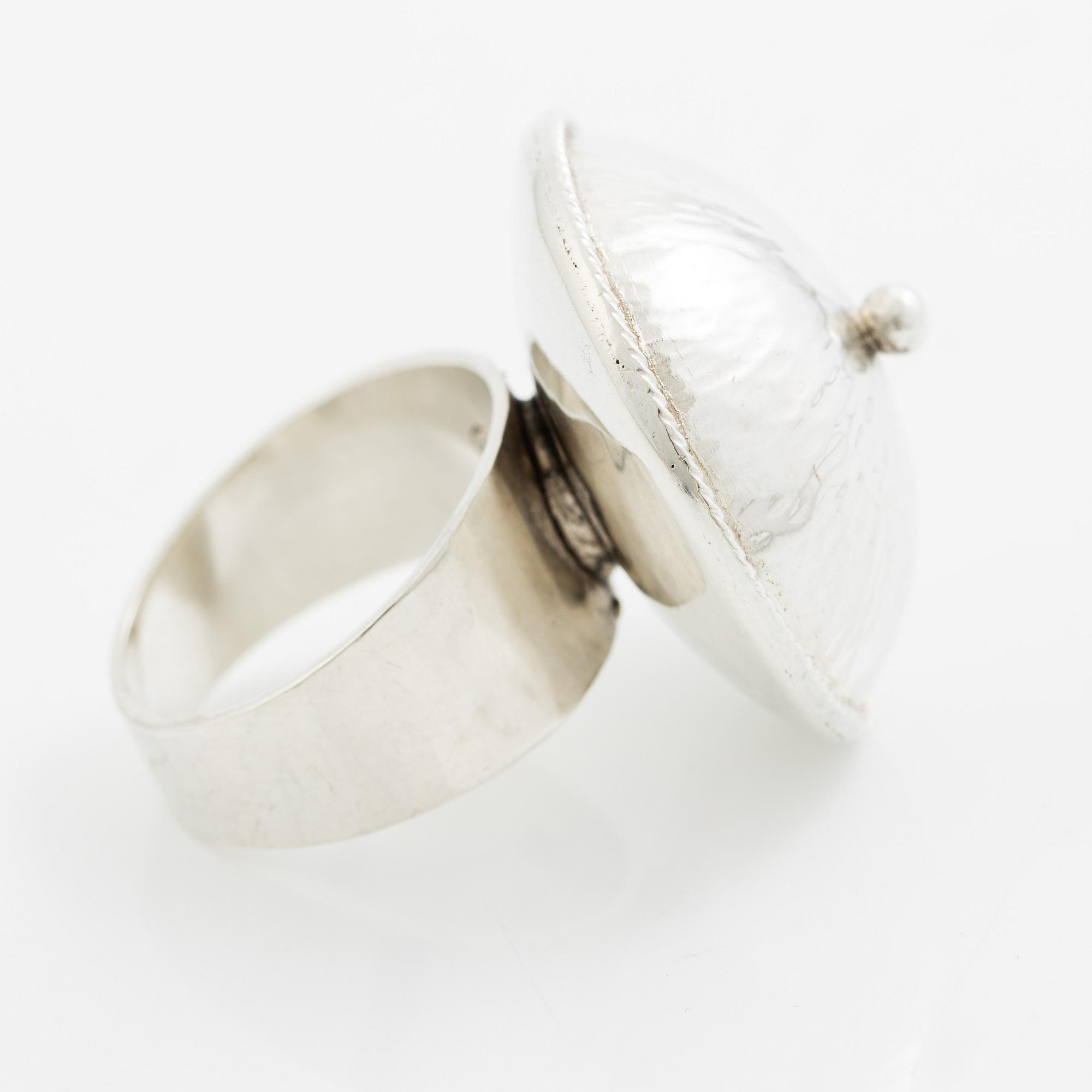 Rosa Taikon, a ring, sterling silver, Stockholm 1987.