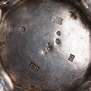 SKÅL PÅ FOT, silver. Ryssland/Polen 1800-tal.