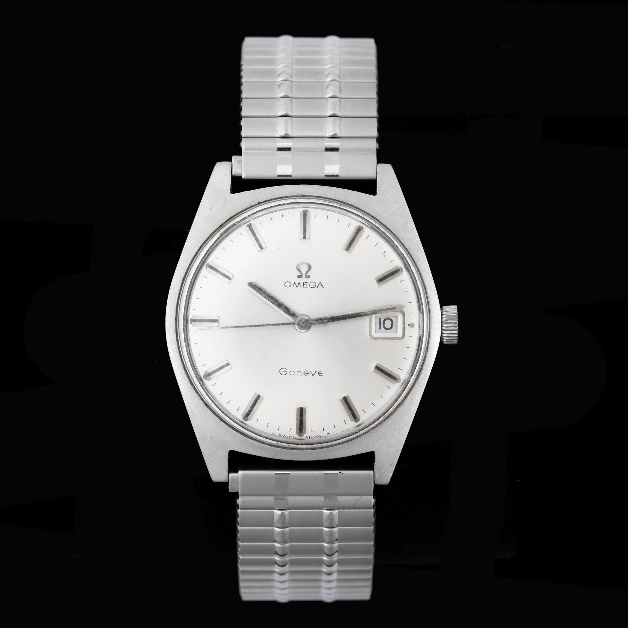 HERRARMBANDSUR, Omega, Geneve, stål, 1960-70-tal.
