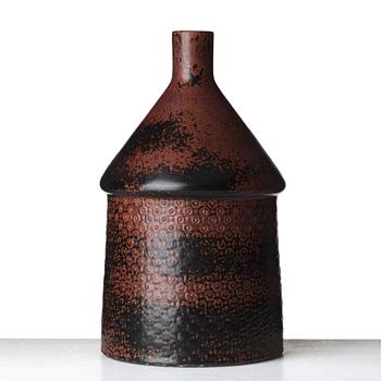 Stig Lindberg, a stoneware vase, Gustavsberg studio, Sweden 1966.