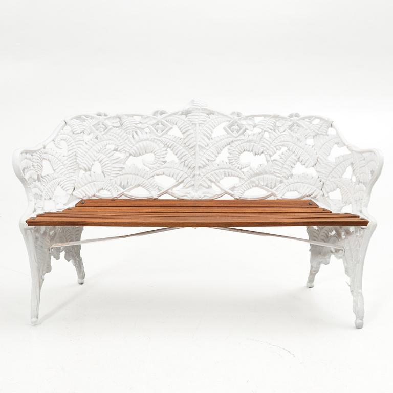 Trädgårdssoffa, Melins Metallgjuteri, Anderstorp, 1900-talets andra hälft.