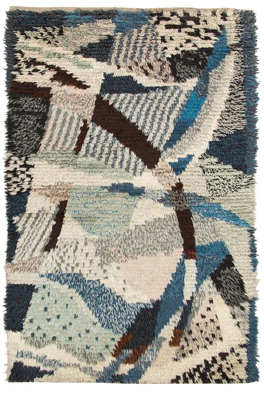 Lennart Segerstråle, a unique rya rug. Circa 185 x 120 cm.