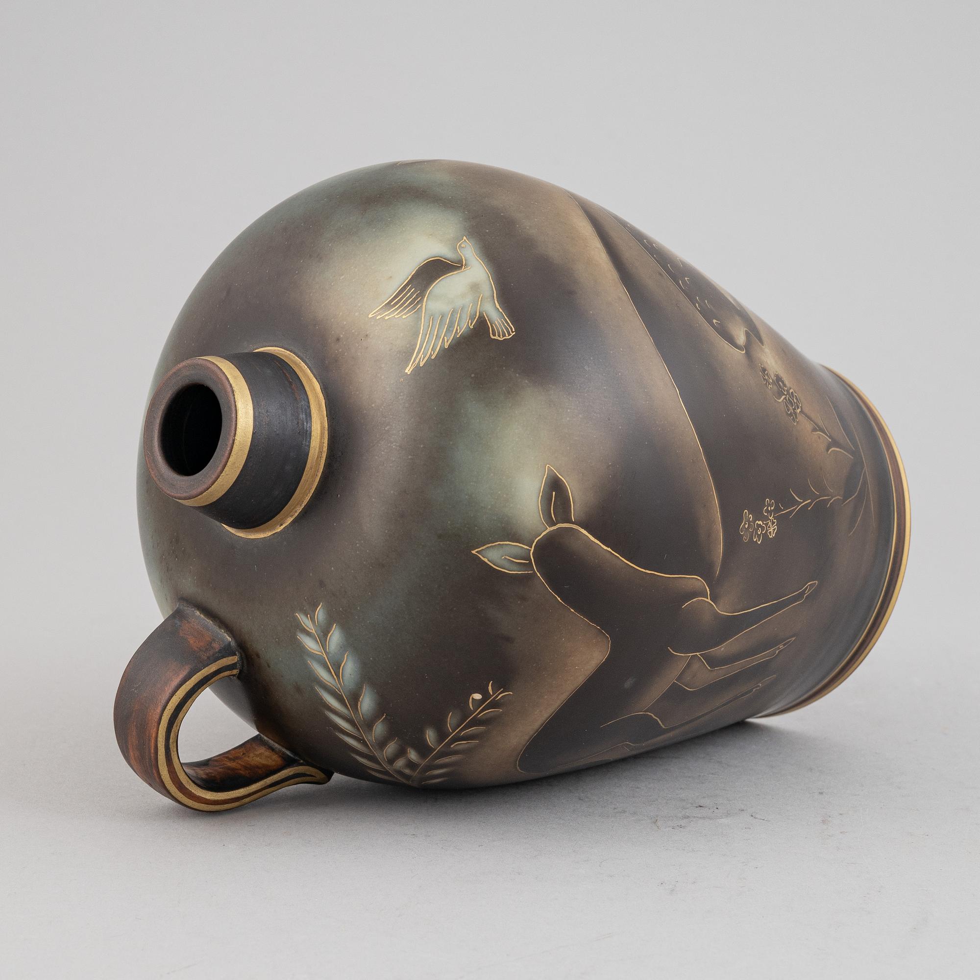 Gunnar Nylund, a "Flambé" stoneware vase, Rörstrand.