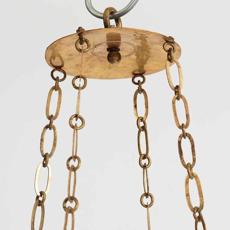 A Swedish Empire 19th century eight-light hanging-lamp.