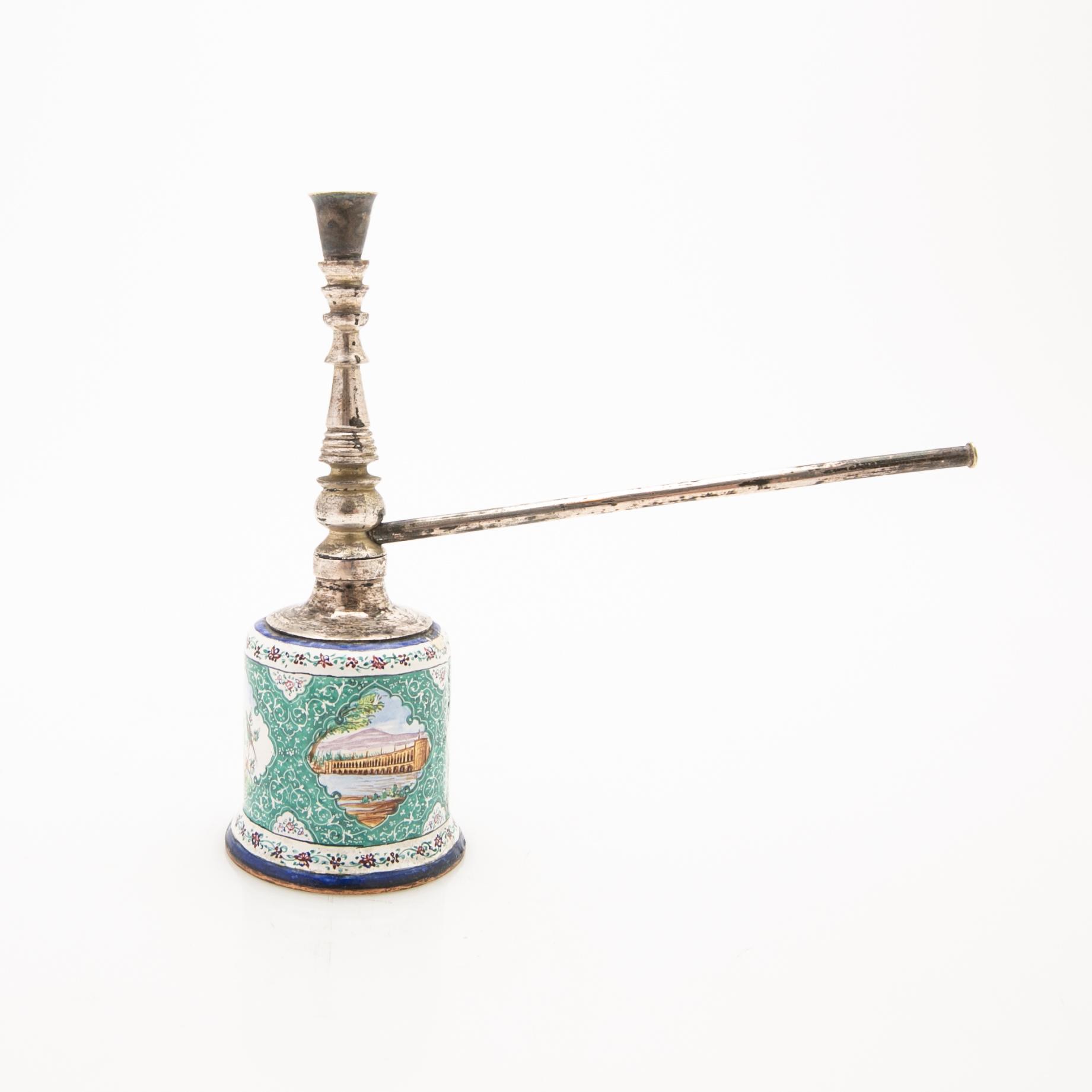 Emaljarbeten 3 st. troligen Persien, 1900-tal.