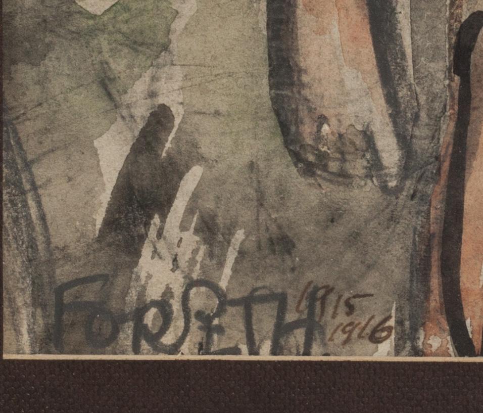 EINAR FORSETH, blandteknik, signerad och daterad 1915-1916.