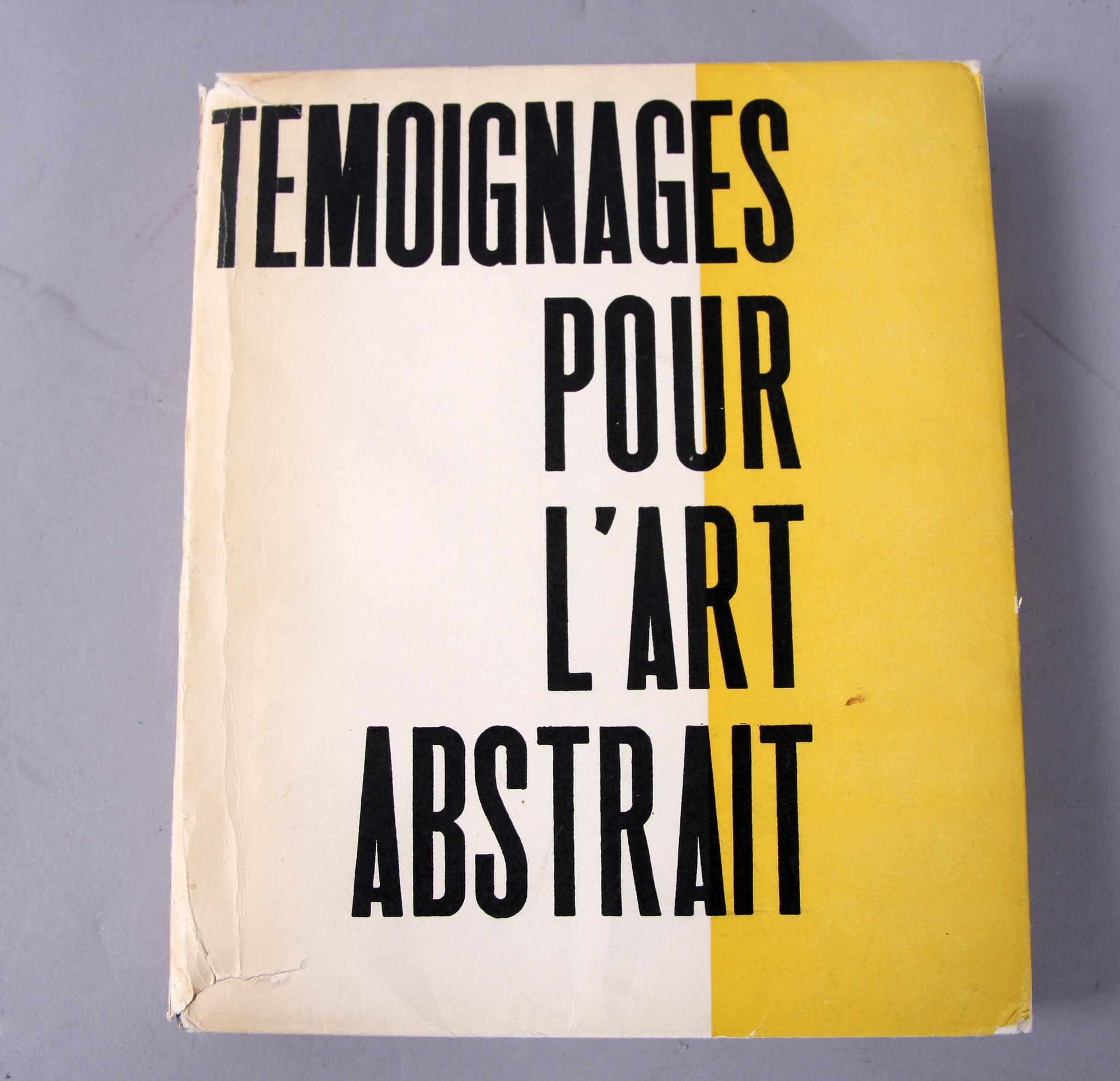 BOK "Temoignages pour l´art abstrait. Frankrike 1952, 1500 exemplar, 27 blad/pochoir.