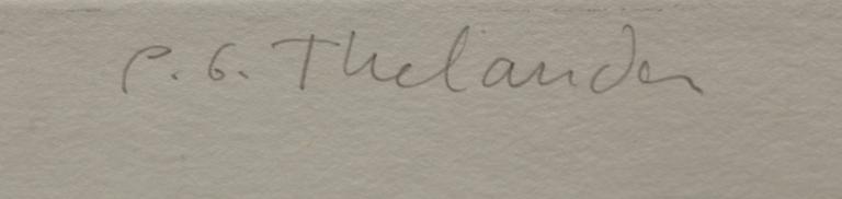 PG THELANDER, färgetsning, sign och numr 39/80.