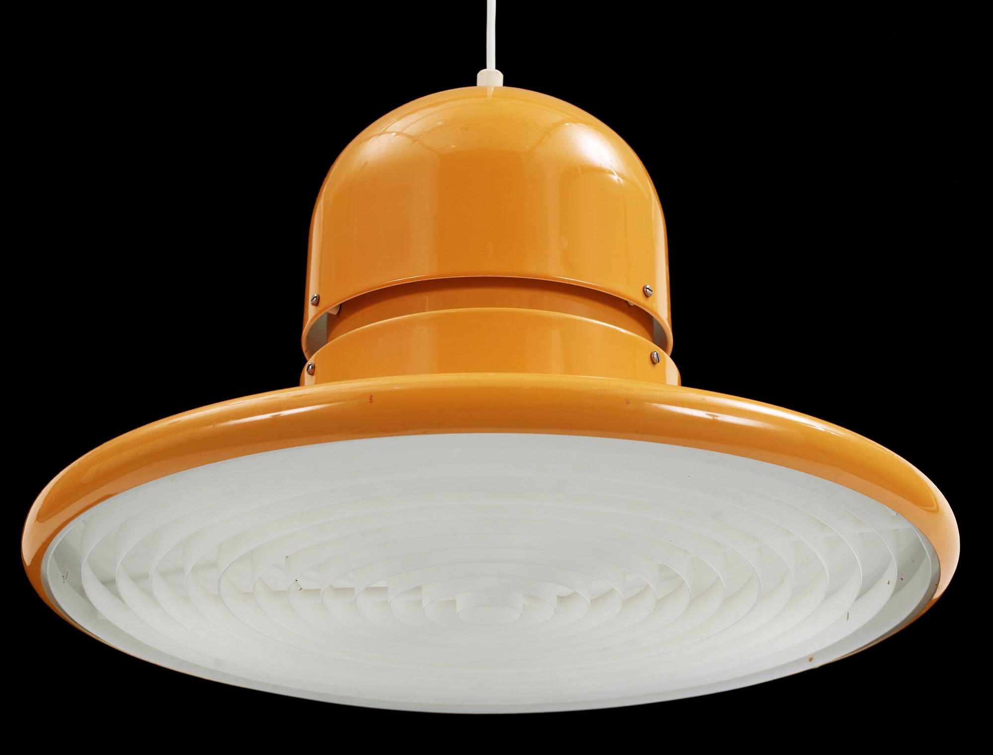 TAKLAMPA, plåt, Claesson Bringzen, 1970-tal. Höjd ca 30.