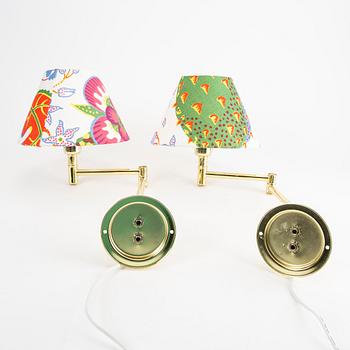 A pair of wall lamps, late 20th century.