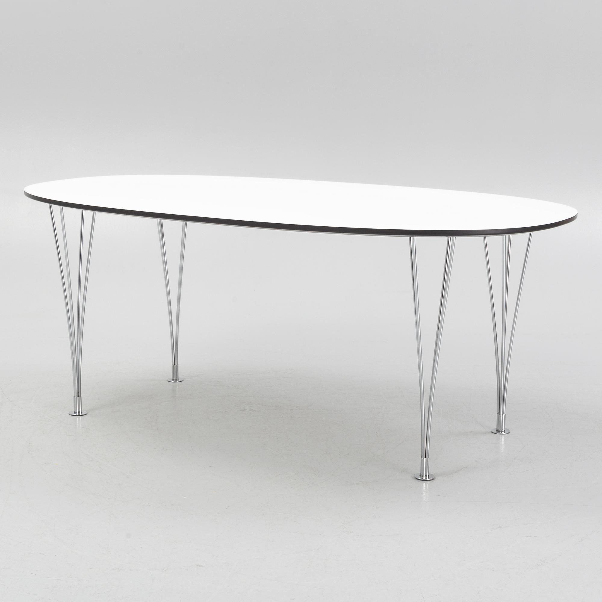 Bruno Mathsson & Piet Hein, dining table, "Superellipse", Bruno Mathsson International AB, Värnamo, 2011.