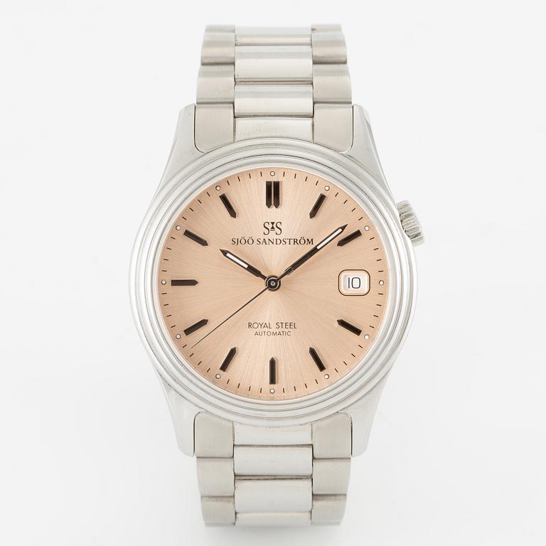Sjöö Sandström, Royal Steel Classic, wristwatch, 36 mm.