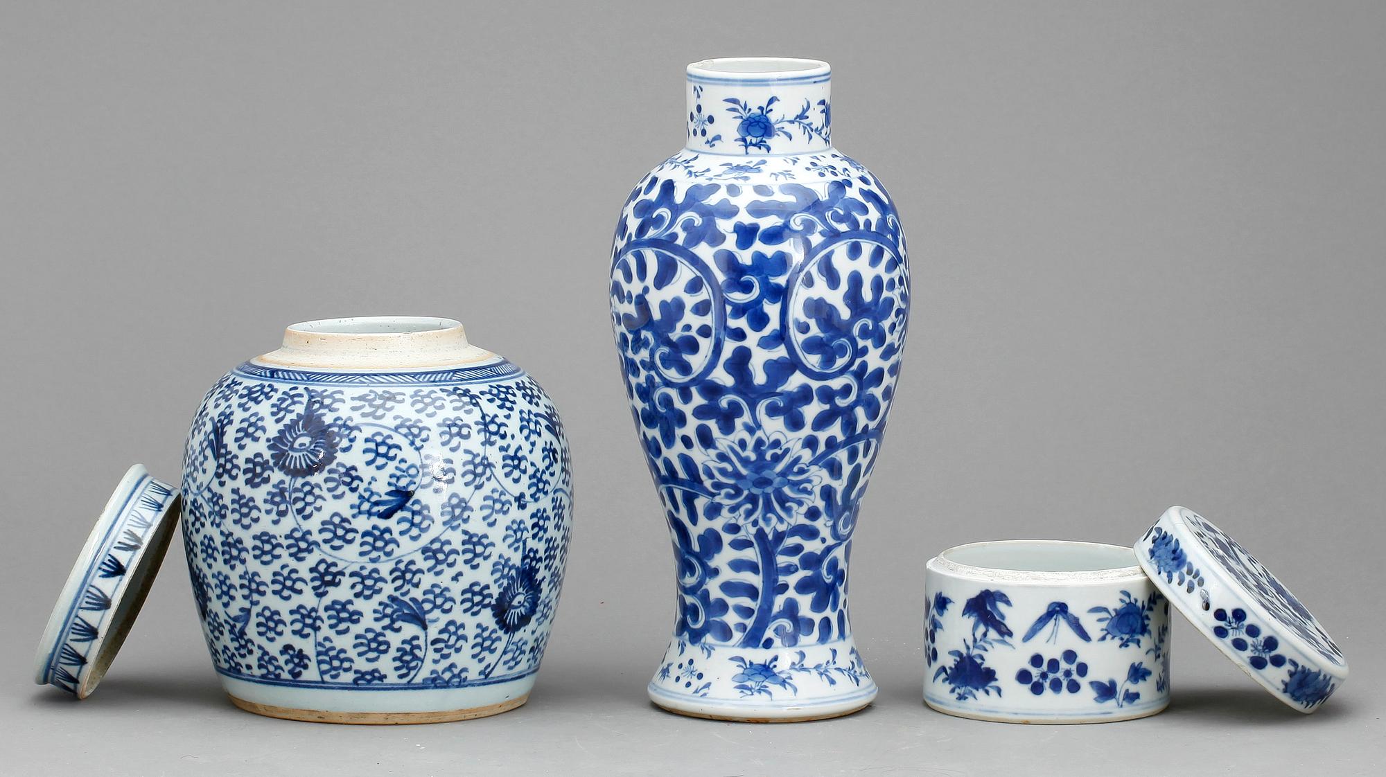 PARTI KINAPORSLIN, 3 delar, 1800-tal.