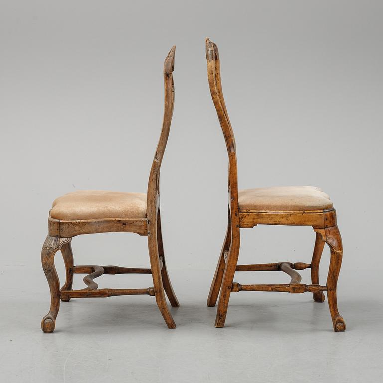 Twelve matched late Baroque style chairs, first half of the 18th Century.